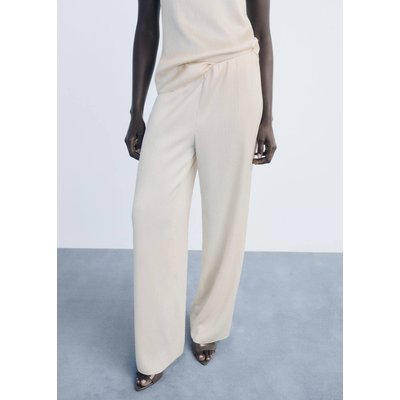 Pantalon plissé taille élastique MANGO