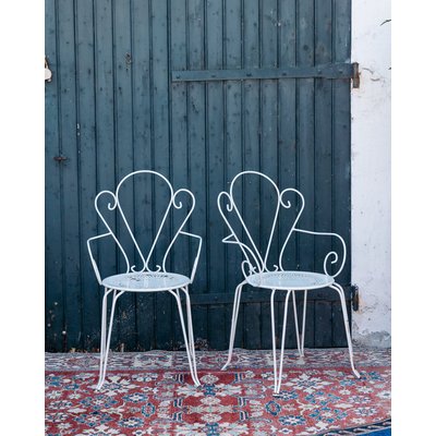 Paire de chaises de jardin Diana N°360 - Bon état DEBONGOUT