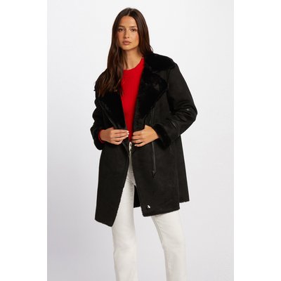 Manteau long suédine MORGAN