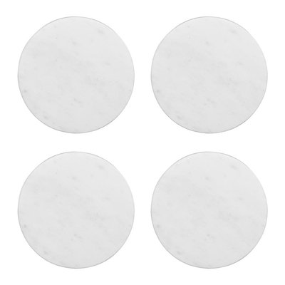 Coffret de 4 dessous de verre Marbre   10 cm TABLE PASSION