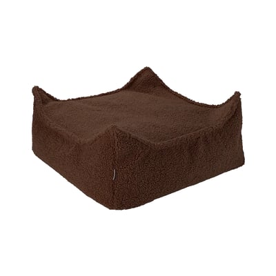 Pouf Enfant Ottoman Carré - Coussin de Sol Déhoussable en Teddy WIGIWAMA