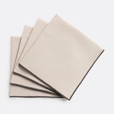 Lot de 4 serviettes de table, coton lavé, Tampa LA REDOUTE INTERIEURS