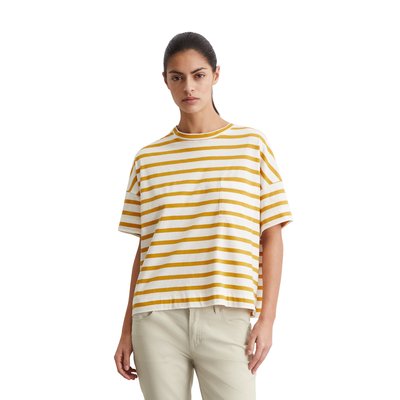 T-shirt à rayures relaxed en single jersey léger MARC O'POLO