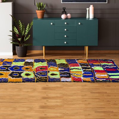 Authentique tapis berbère fait à la main en laine motif ethnic AZILAL 12 UN AMOUR DE TAPIS