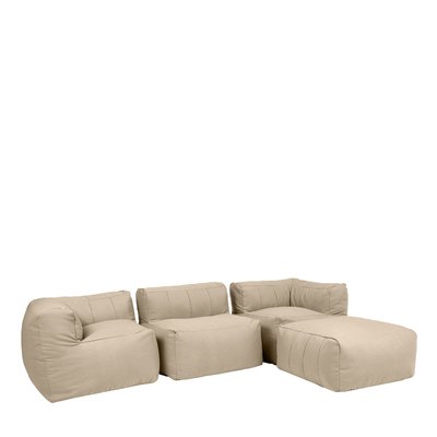 Pouf canapé modulaire 4 pièces intérieur et extérieur en oléfine toutes saisons Oeko-Tex® - ZEN ICON
