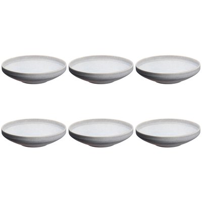 Lot de 6 assiettes creuses en grès, STONE BJORN