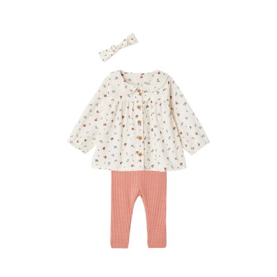 Ensemble 3 pièces blouse, legging et bandeau ATELIER VERTBAUDET