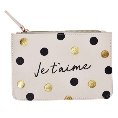Pochette zippée JE T'AIME DRAEGER PARIS