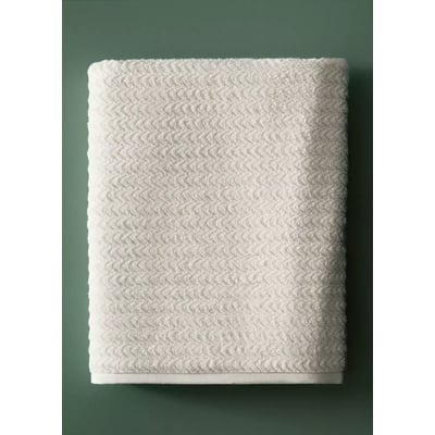 Drap de bain bouclette jacquard chevron MANGO HOME