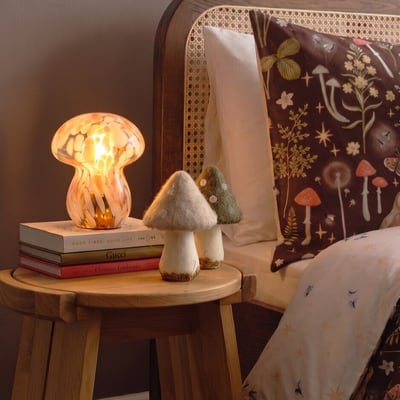 Set of 3 15cm Winter Woodland Decorative Mushrooms SO'HOME