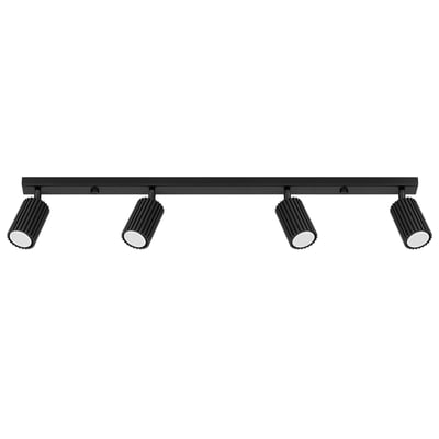 Plafonnier Aluminium Noir GU10 4 Karbon Line EDEN