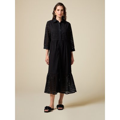 Robe chemisier longue en broderie anglaise OLTRE