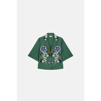 Emile Embroidered Shirt with Short Sleeves LOUISE MISHA