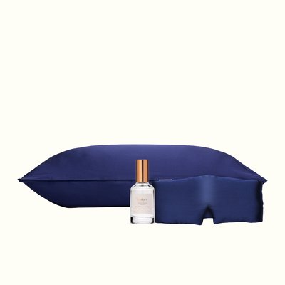 Pack sérénité - Taie en soie, masque de nuit bandeau et brume d'oreiller EMILY'S PILLOW