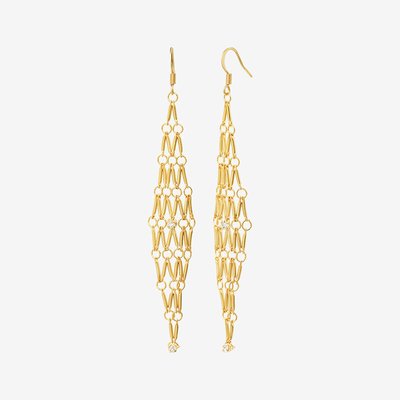 Boucles d'oreilles dorées à l'or fin BARBARA CAROLINE NAJMAN