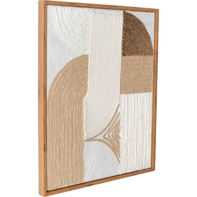 Tableau mural en fibre naturelle et bois  style moderne RECOLLECTION