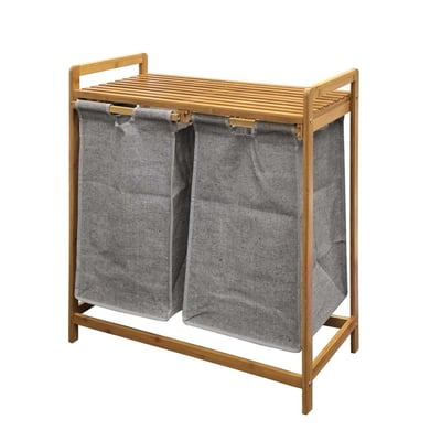 Meuble à linge 2 paniers amovibles bambou Tao DECORATIE