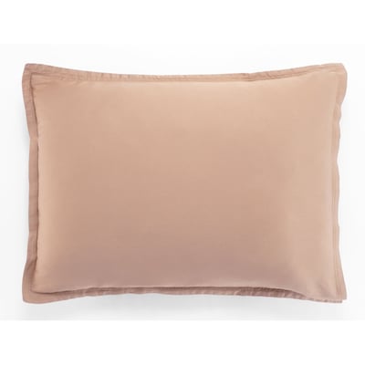 Taie d'oreiller en satin de coton unie, DESIR BATON ROUGE