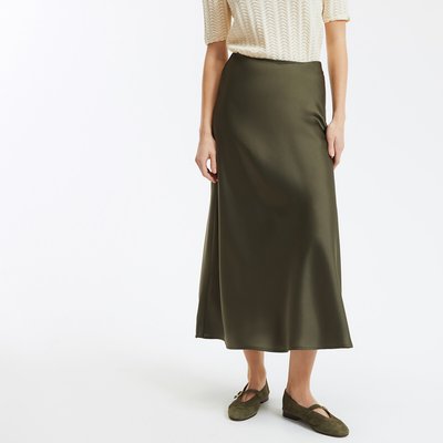 Jupe évasée longue en satin mat, Signature MARION LA REDOUTE COLLECTIONS