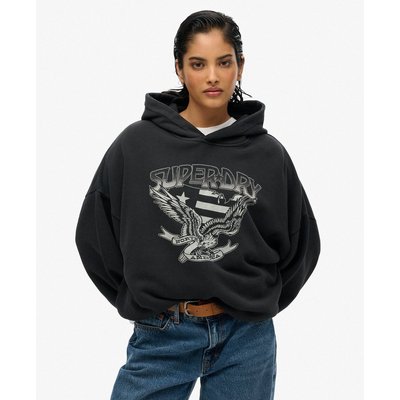 Sweat à capuche oversize Lo-fi Biker SUPERDRY