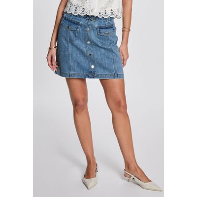 Jupe courte en jean MORGAN