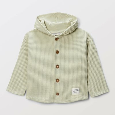Cardigan capuche molleton uni en coton BIO GOTS BOUT'CHOU