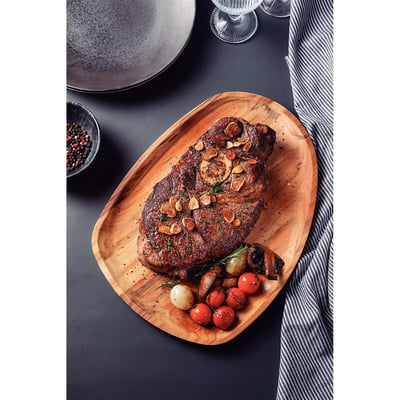 Bandeja Orgânica Churrasco Média em Madeira Teca FSC, Tramontina TRAMONTINA