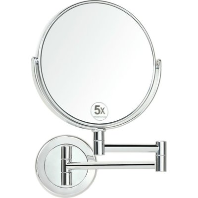 Miroir mural extensible grossissant x5 finition argentée élégante RECOLLECTION