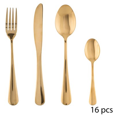 Ménagère design inox Gold SECRET DE GOURMET