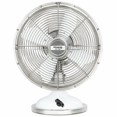 ventilateur design métal - joe50 blanc H.KOENIG