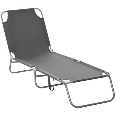 Chaise longue Métal Bleu OUTSUNNY