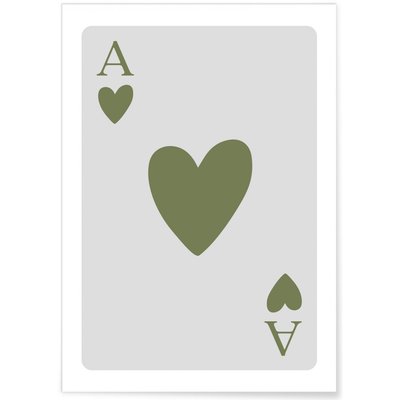 Affiche As de coeur vert L'AFFICHERIE