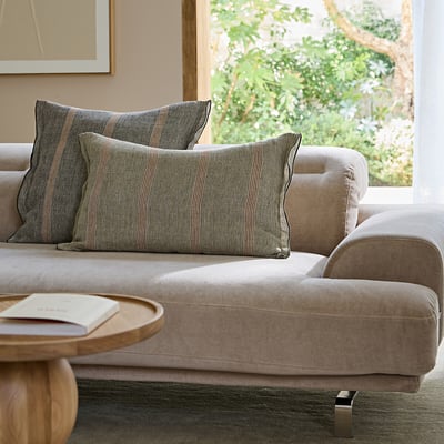 Virel Cushion Cover in Striped Linen AM.PM