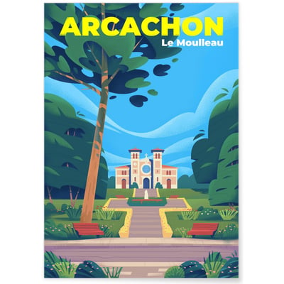 Affiche ville Arcachon - Le Moulleau L'AFFICHERIE