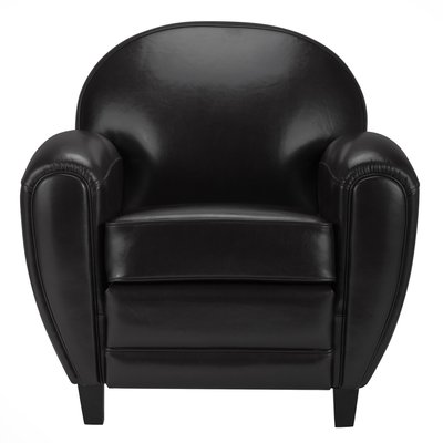 Fauteuil en croute de cuir enduite - CLUB RENDEZ-VOUS DÉCO