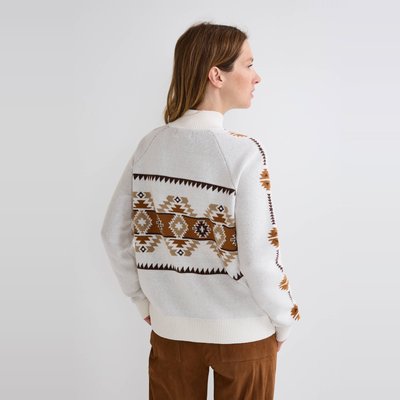 Pull col montant contenant du coton MONOPRIX