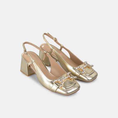 Chaussures à talons décolletées avec étrier en strass ALMA EN PENA
