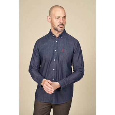 Chemise denim col boutonné MCS