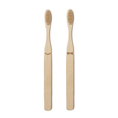 Duo de brosses à dents bambou his & hers KIKKERLAND