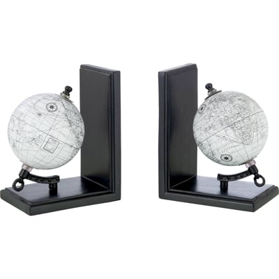 Serre-livre globe en bois RECOLLECTION