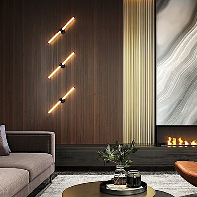 Applique moderne avec LED - tige noire et blanc DELMAR PIER IMPORT