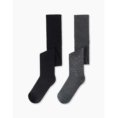Pack 2 Collants Uni/Rhombes ZIPPY