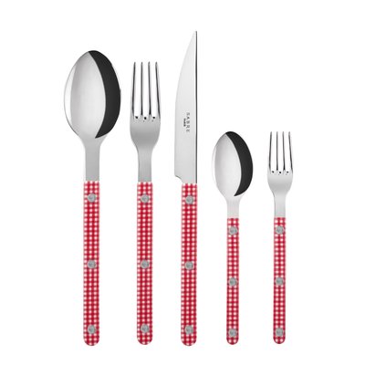 Set de 5 couverts de table, Bistrot Vichy SABRE