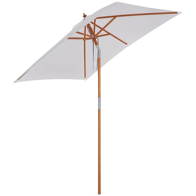 Parasol de terrasse Bois Marron OUTSUNNY
