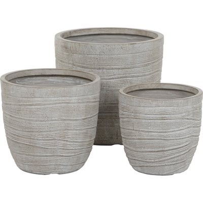 Cache-pot  moderne en fibre de verre pour terrasse et jardin RECOLLECTION