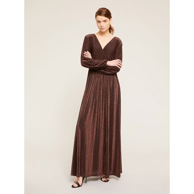 Robe longue drapée en jersey fil textile MOTIVI
