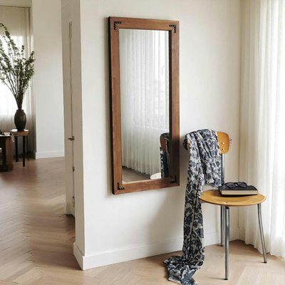 Miroir mural en bois brun - format vertical HILO PIER IMPORT