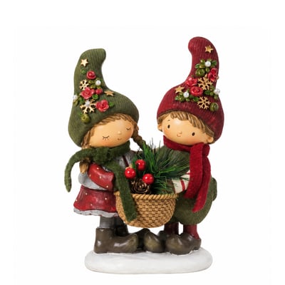 Figurine enfants pin enchanté décorative artificielle H24 NOËL SIA