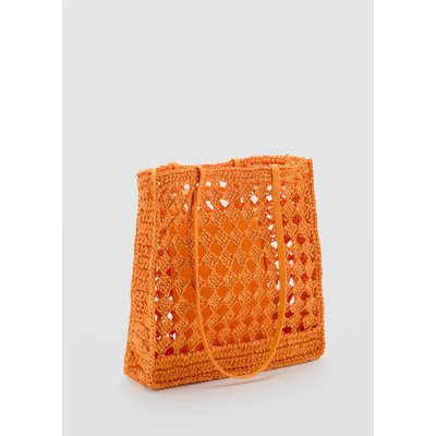 Sac cabas fibre naturelle ajouré MANGO