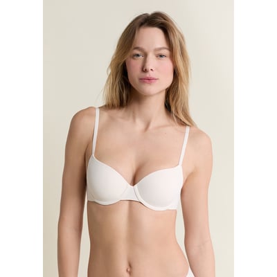 Soutien-gorge Sassa Sans Armature - Microfibre Douce, Bretelles Larges, Tailles 95-115 B-E, Blanc